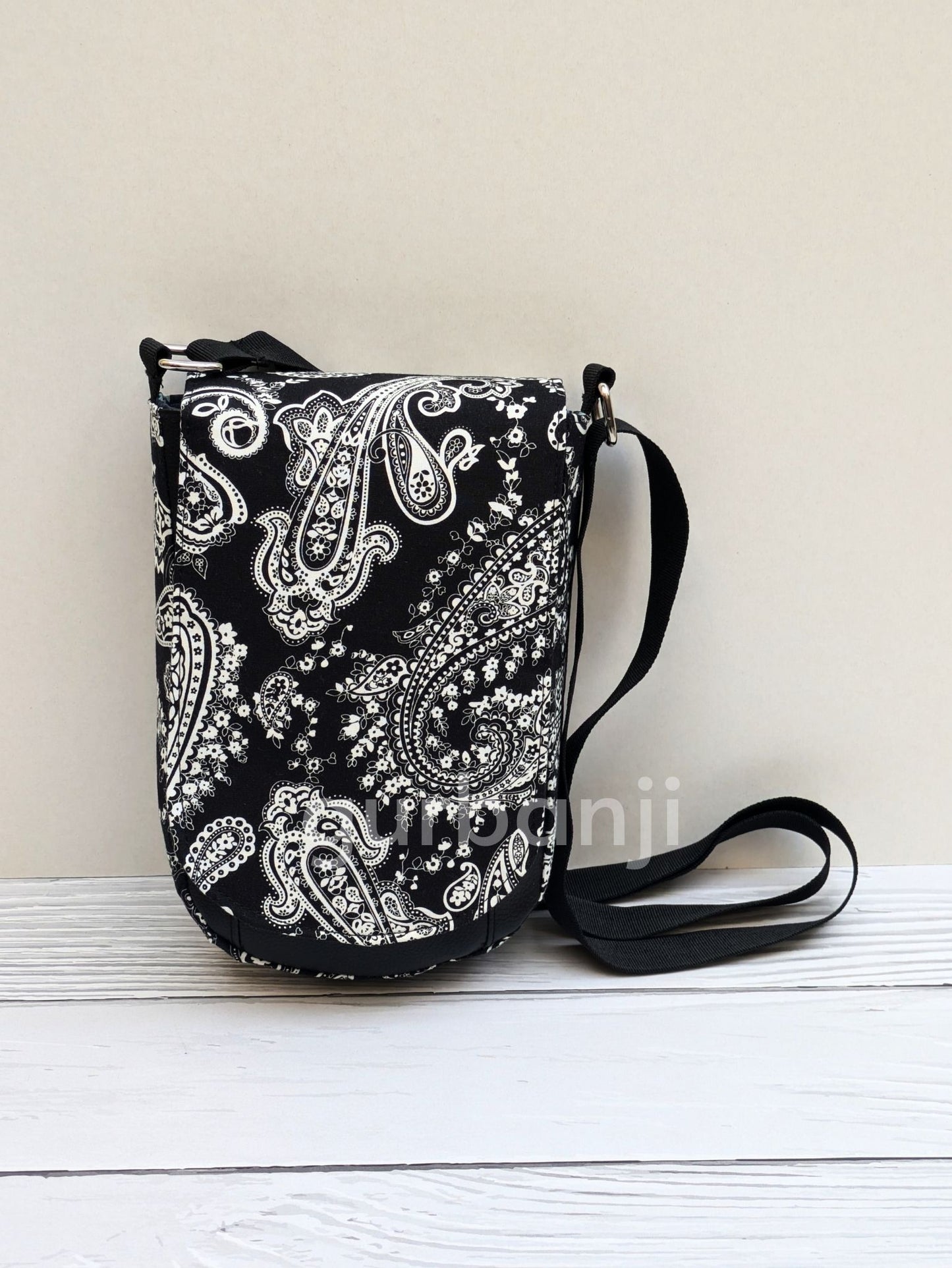 Black Paisley Sling Bag