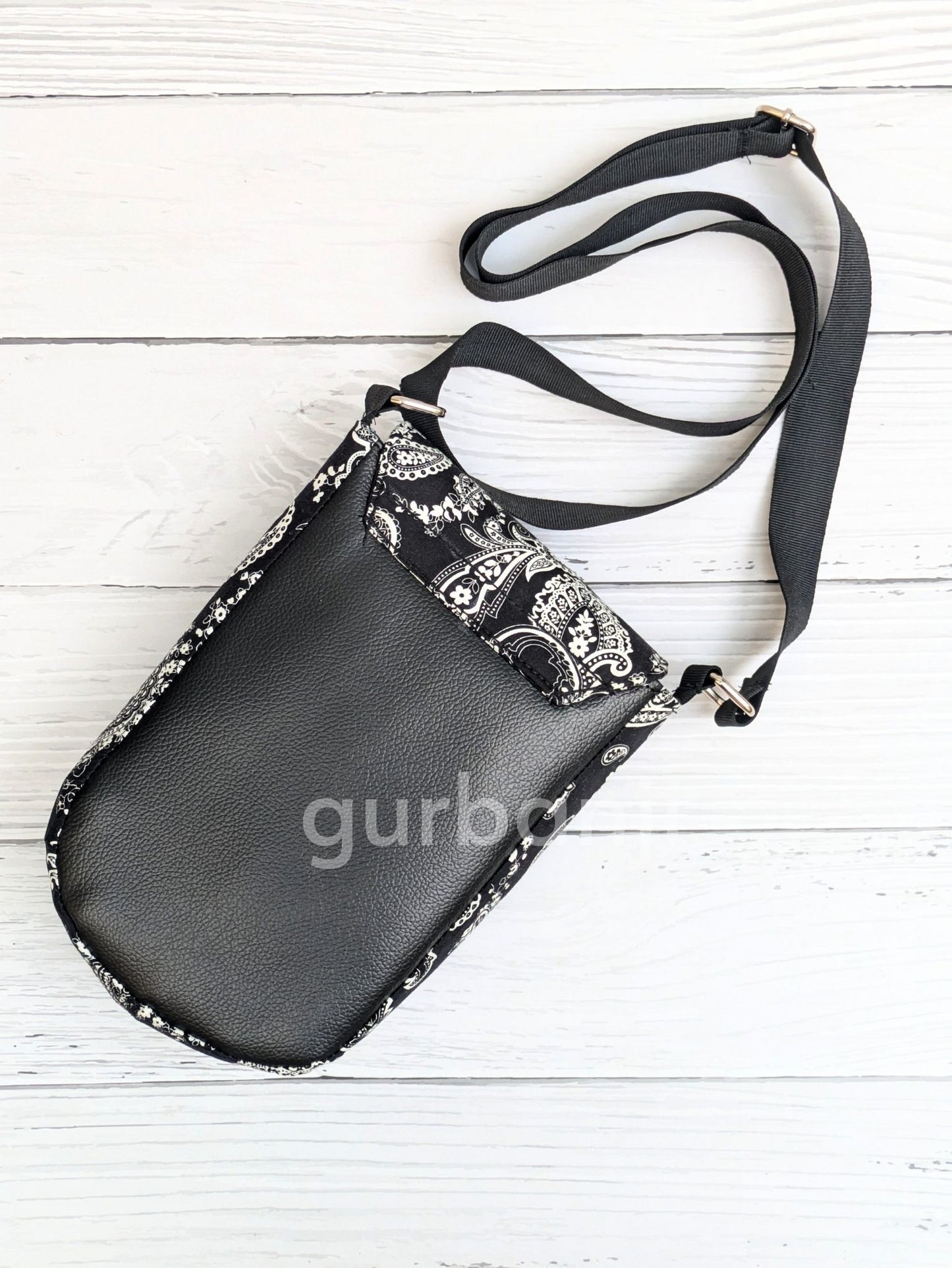 Black Paisley Sling Bag