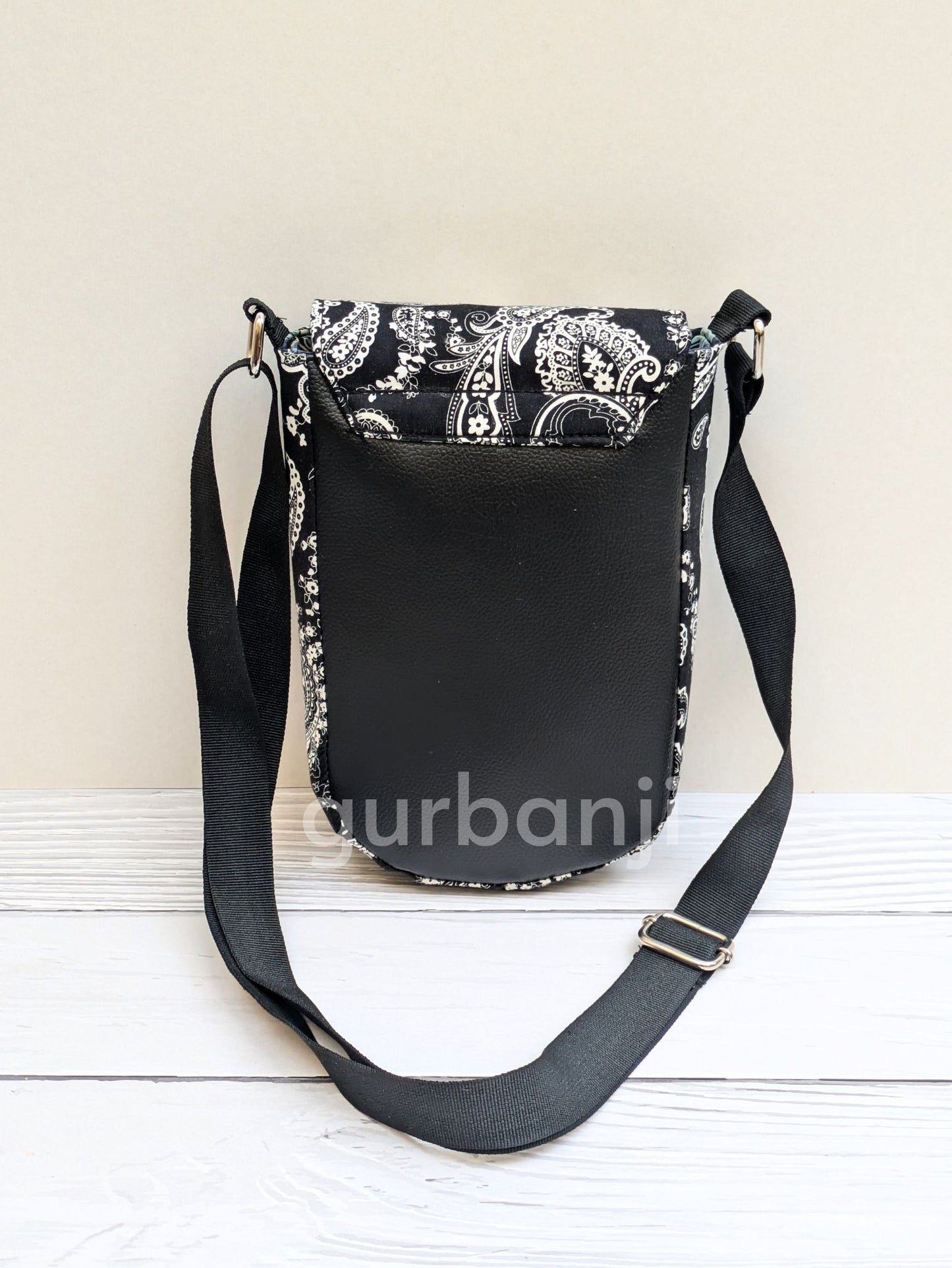 Black Paisley Sling Bag