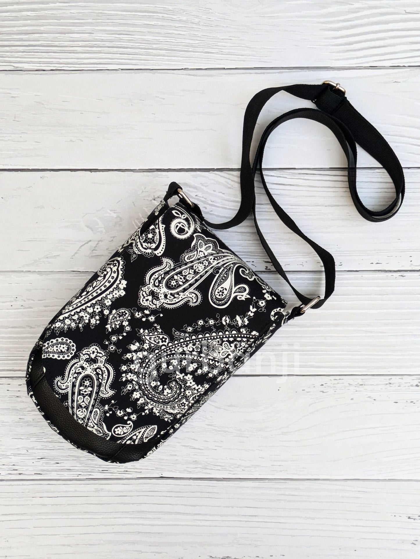 Black Paisley Sling Bag