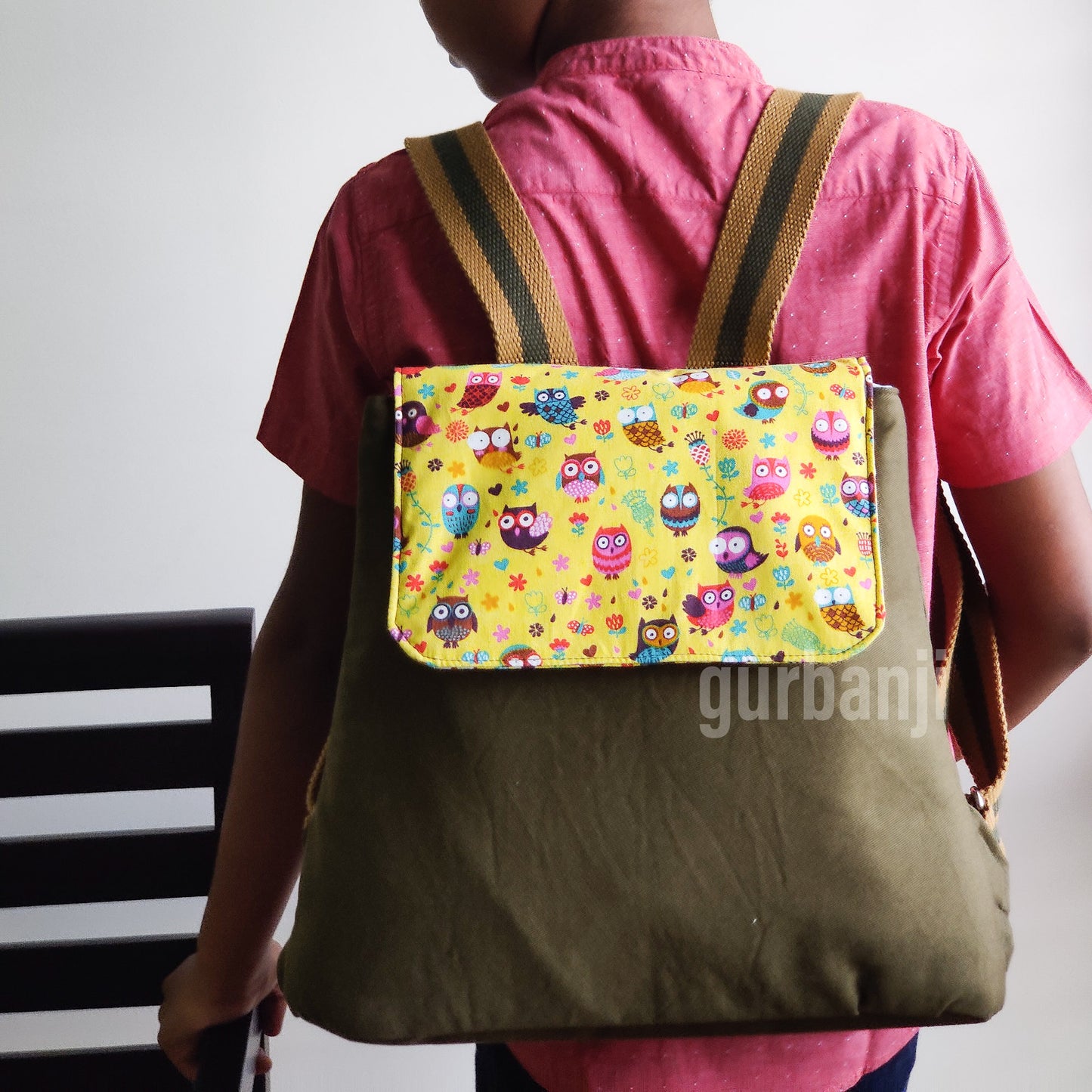 Backpack Bag : Printed Canvas