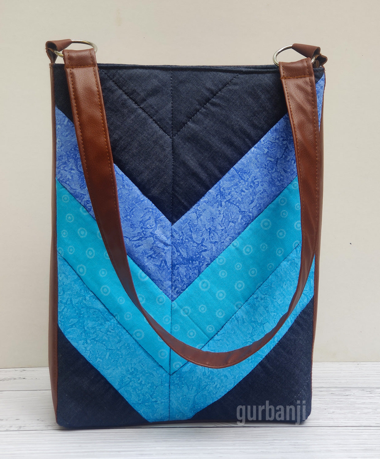 Blue Tall Tote