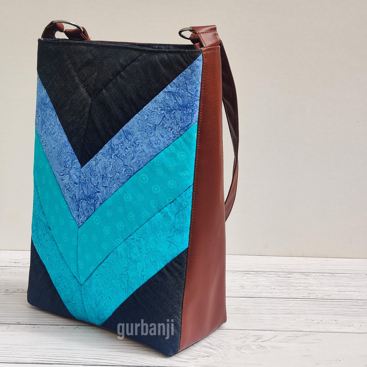 Blue Tall Tote