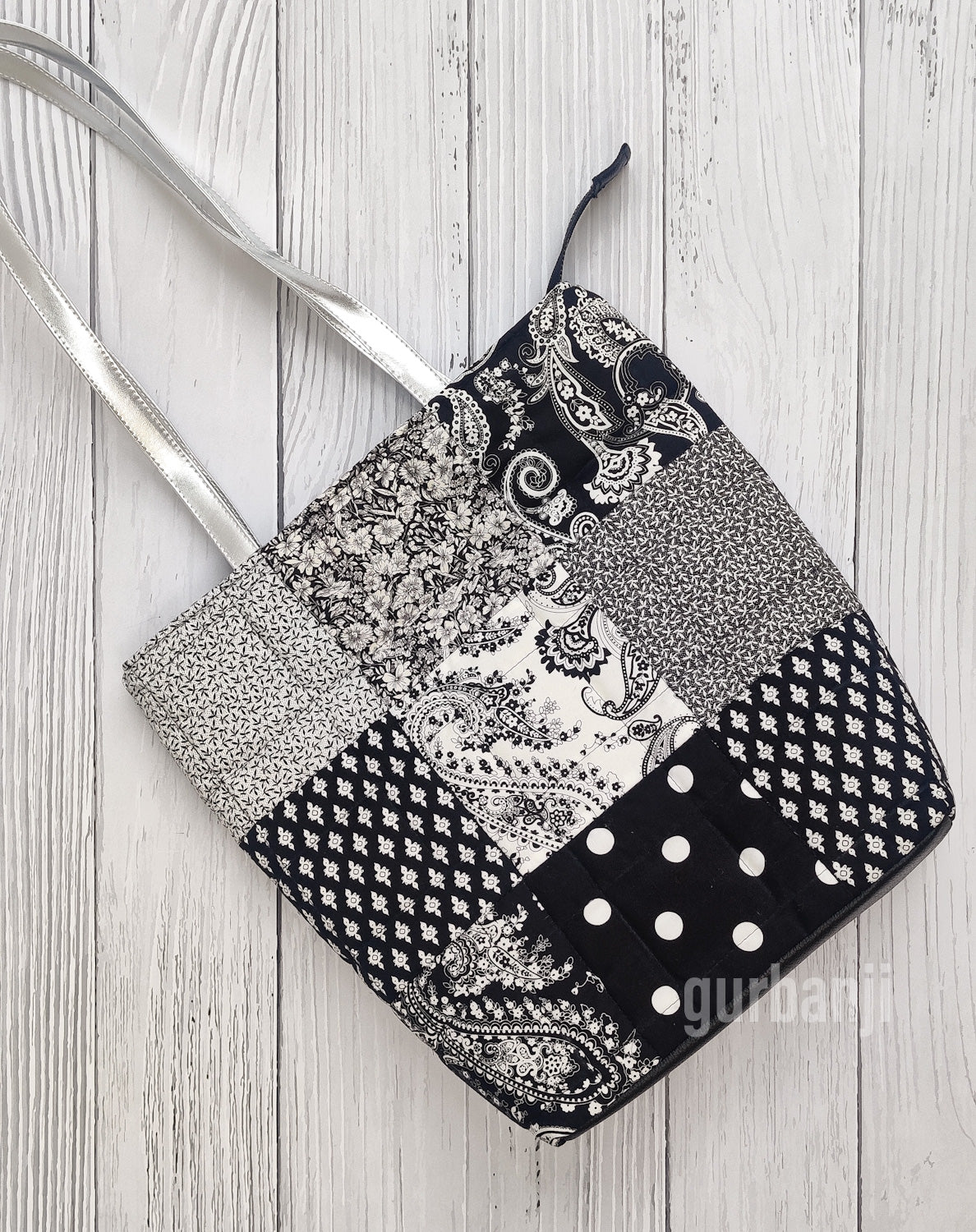 Black & White Quilted Shoulder Bag