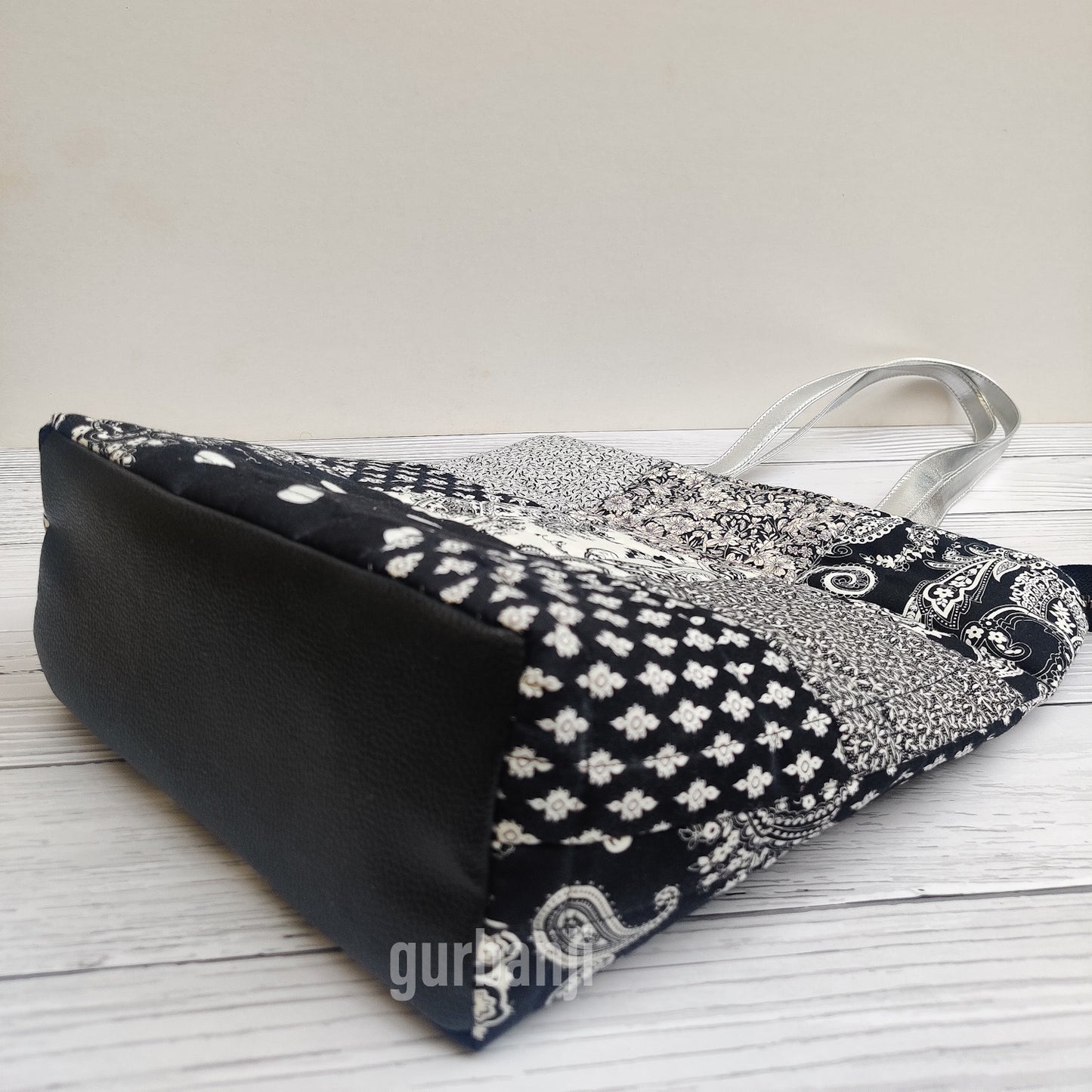 Black & White Quilted Shoulder Bag