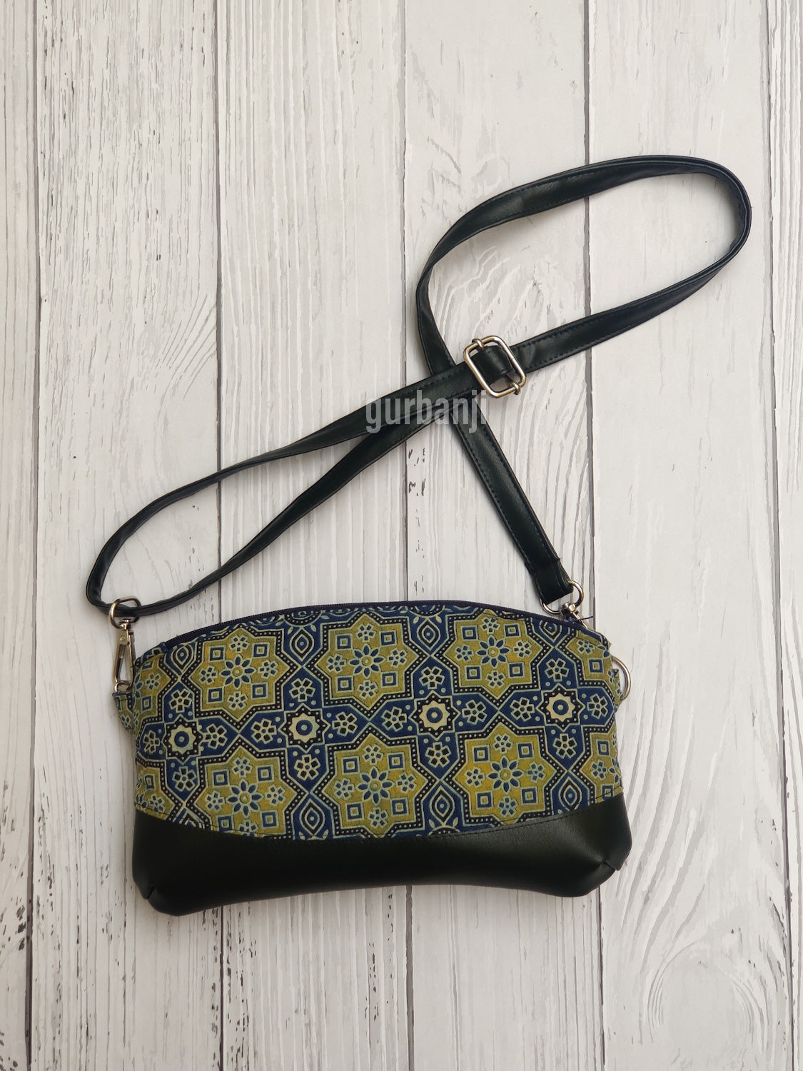 Blue Ajrakh Sling Bag