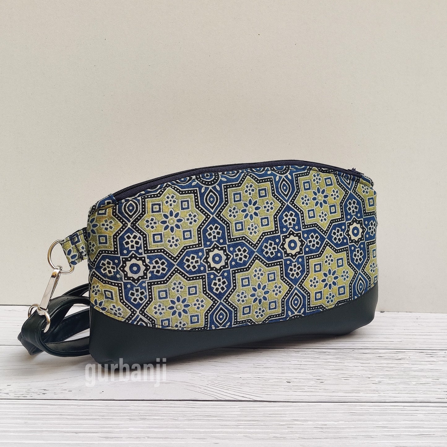 Blue Ajrakh Sling Bag