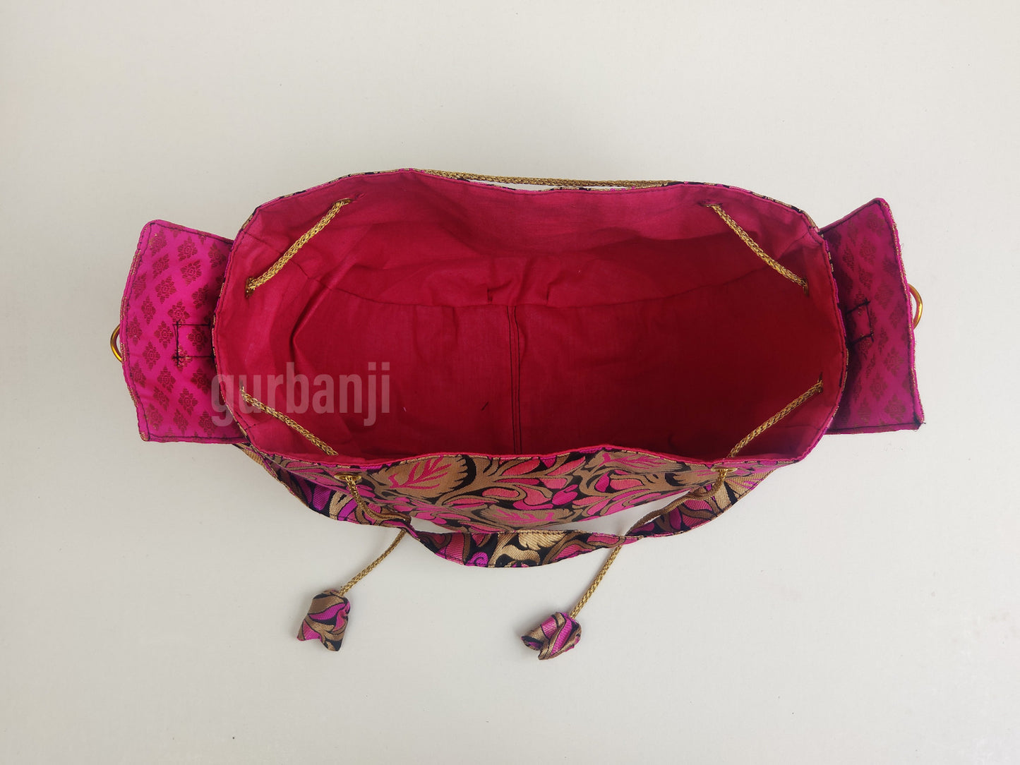 Potli Sling :Fuchsia Black