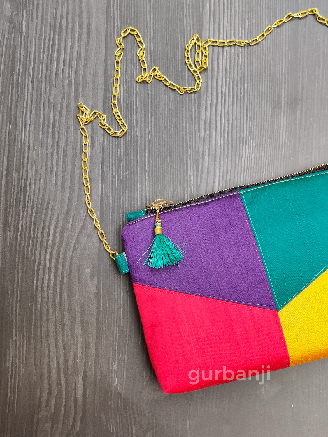 Color Block : Magenta Yellow Sling