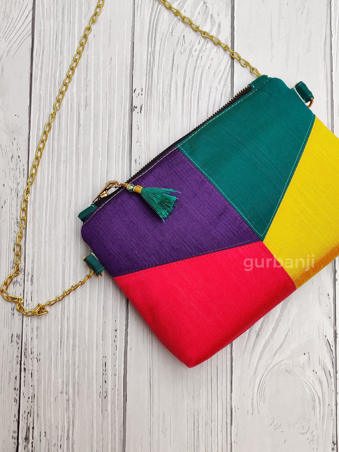 Color Block : Magenta Yellow Sling