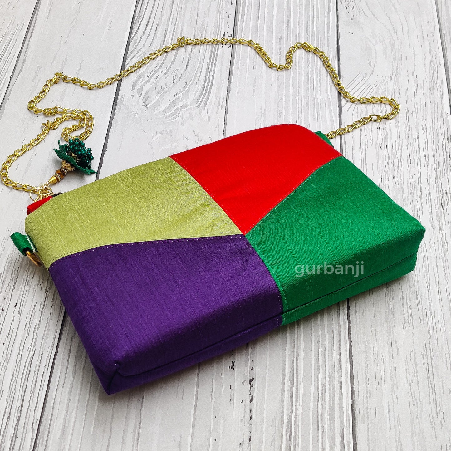 Color Block : Purple Green Sling