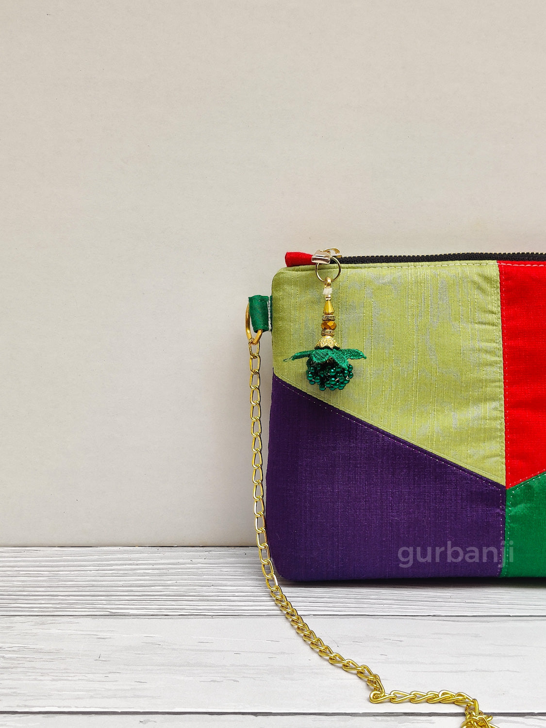 Color Block : Purple Green Sling